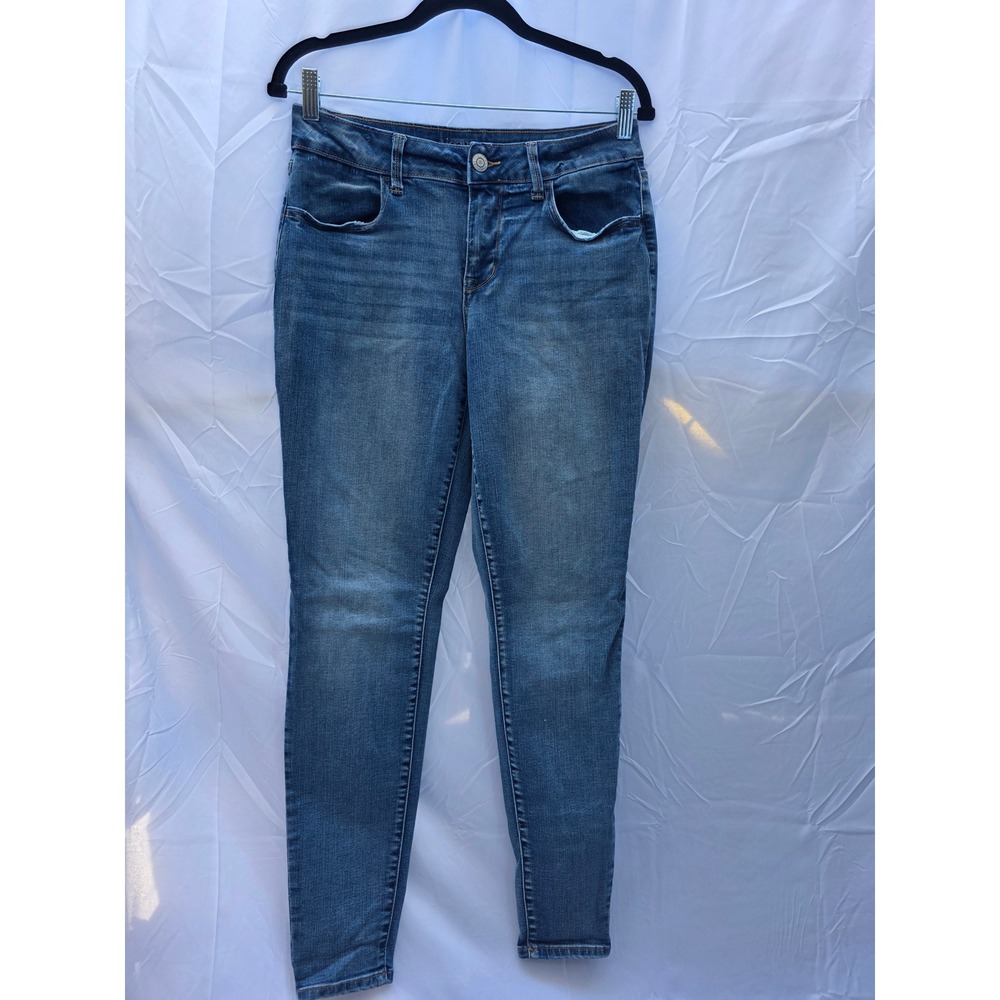 Maurices m jeans Mid-Rise Skinny Jeans Medium Wash Blue Denim Women Size M Long